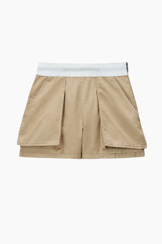 Alexander Wang High Waisted Cargo Rave Shorts - Feather