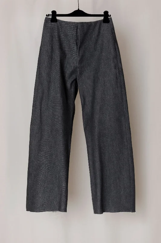 No.227 Black Denim Full Trousers