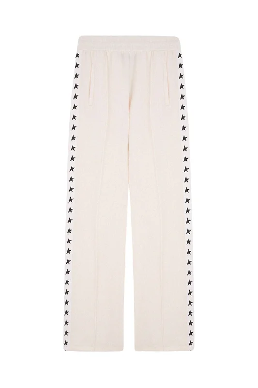 Golden Goose Dorotea Star Jogging Pants - Papyrus/ Black