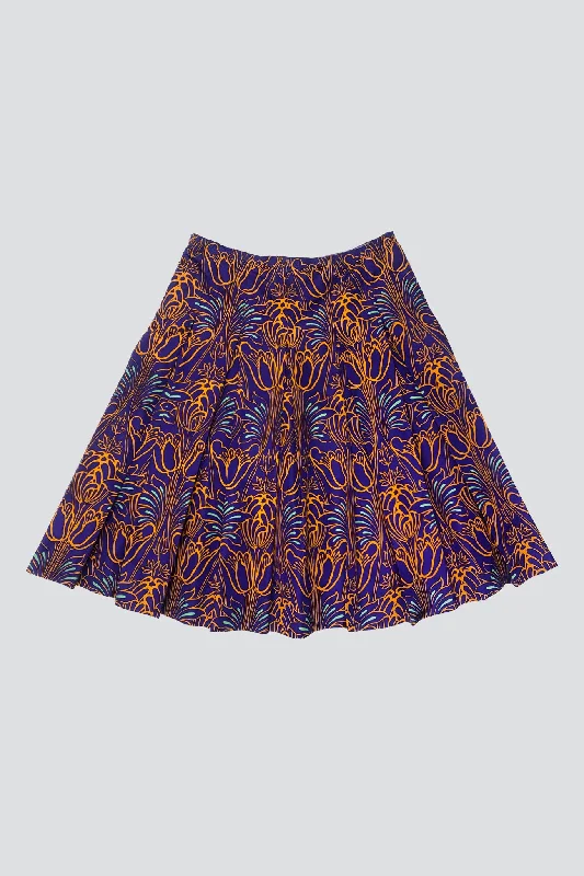 Prada Psych Tulip Pleated Skirt