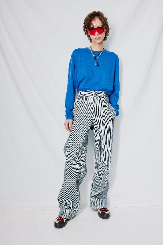 Railroad Stripe Denim Simple Pant