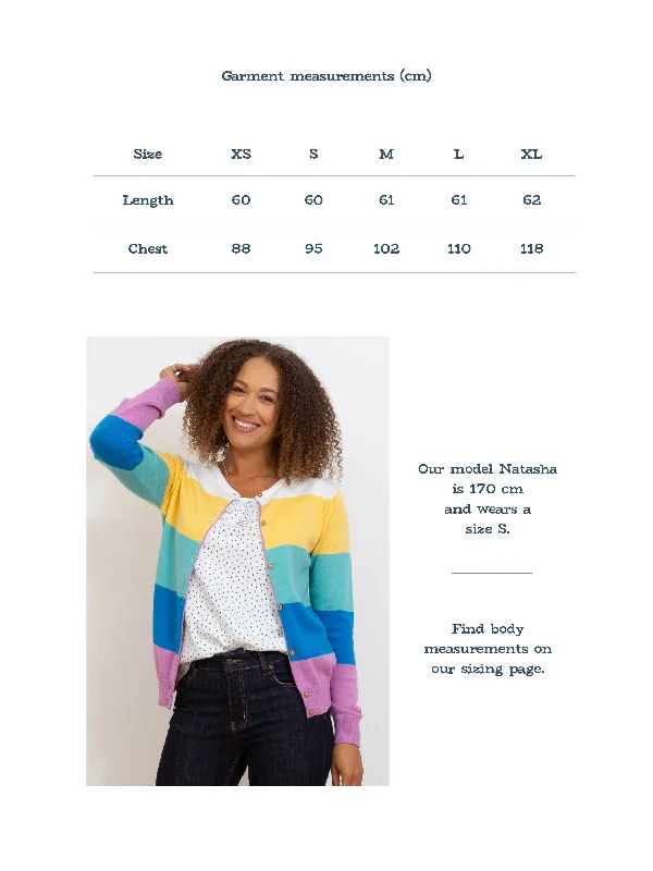 Sandecotes knit cardigan wide stripe