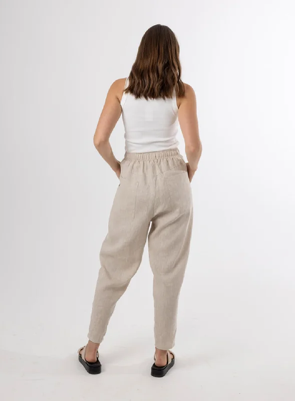 Sloane Linen Pant-OATMEAL