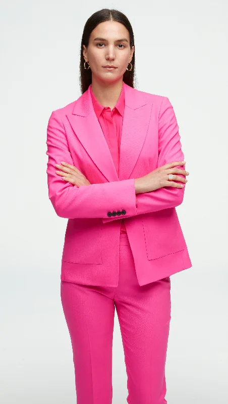 Supermajority Blazer in Seasonless Wool | Bright Pink