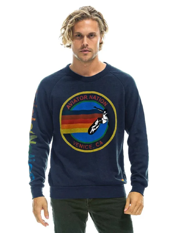 Aviator Nation Logo Crew Sweater - Navy