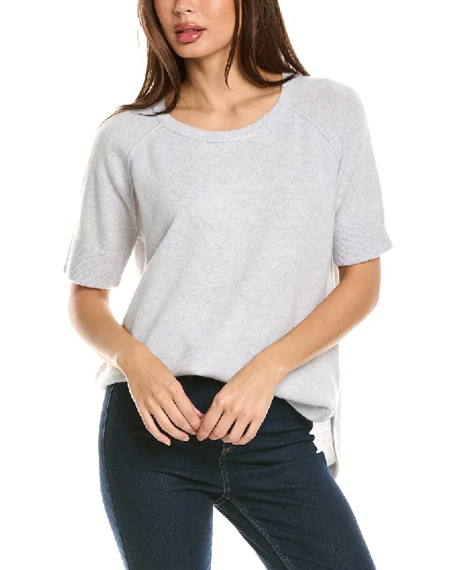 Forte Cashmere Round Hem Cashmere Sweatshirt