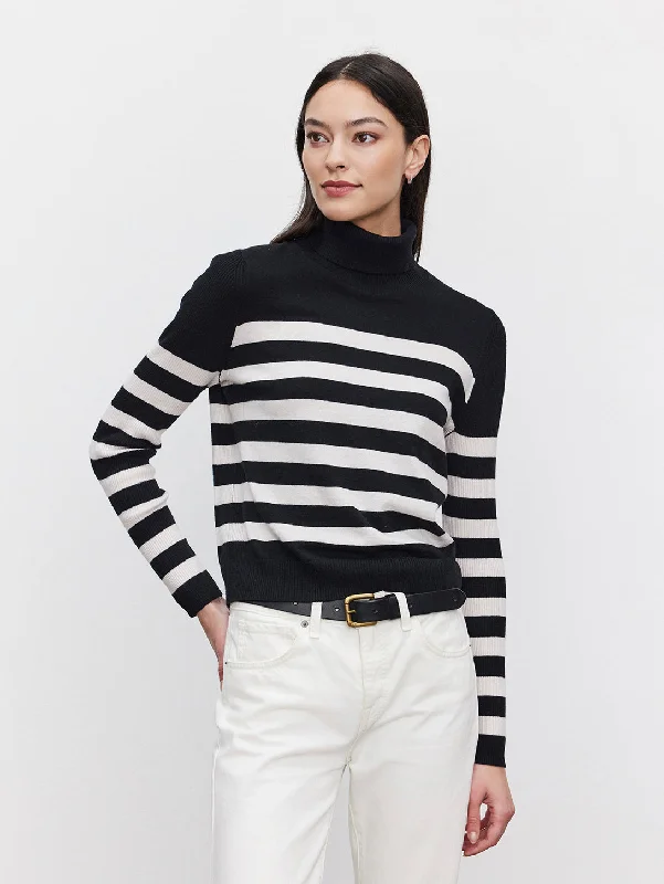 Korie Cashmere Turtleneck - Black Chalk