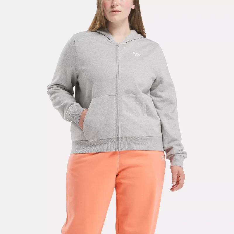 Reebok Identity Small Logo Fleece Full-Zip Sweatshirt (Plus Size)