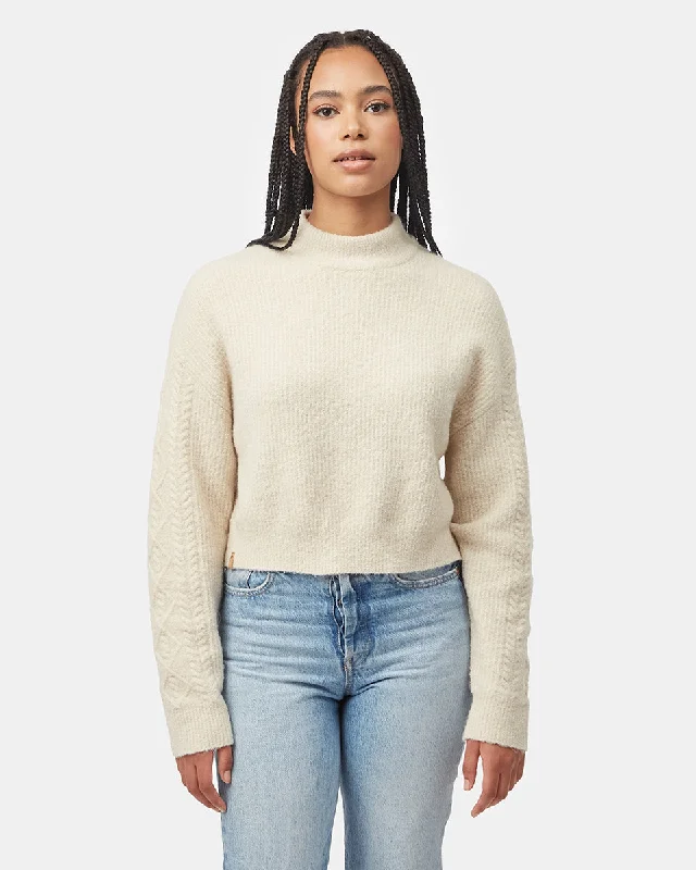 Highline Fuzzy Cable Sleeve Sweater