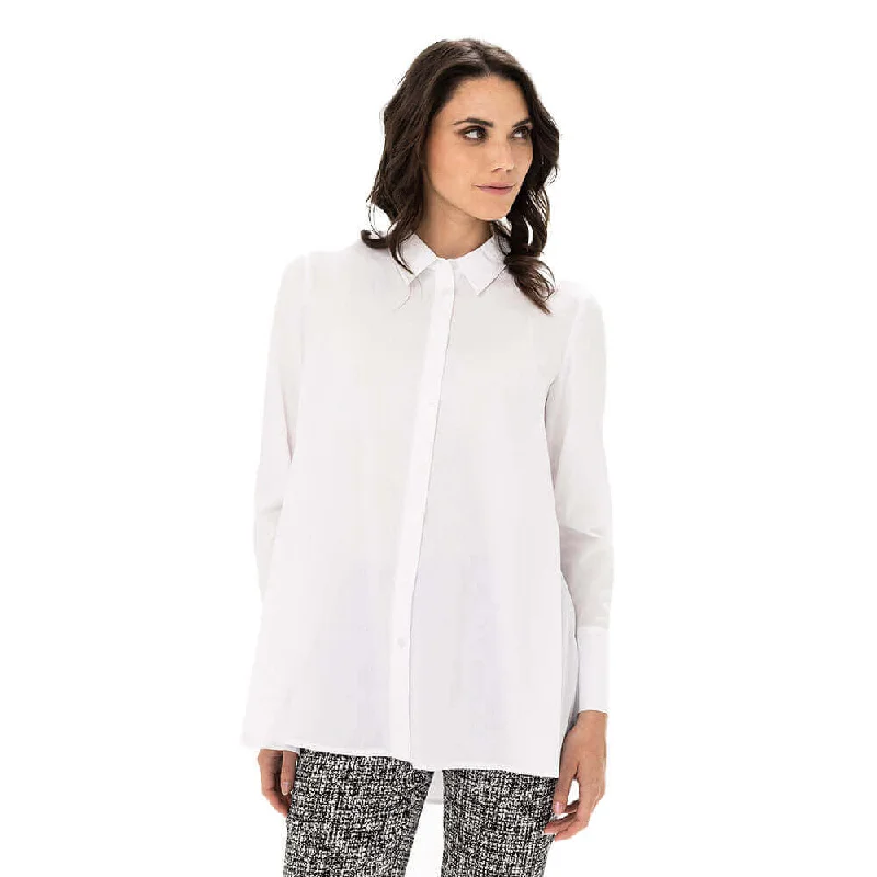 Renuar Blouse With Tiered Back - White