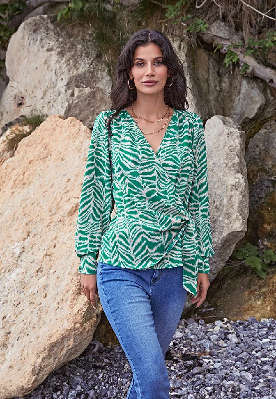 DSAlberte Wrap Blouse - Simply Green