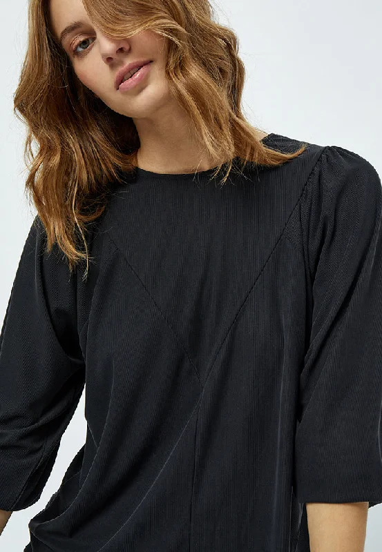 Amalia 3/4 Sleeve T-shirt - Black