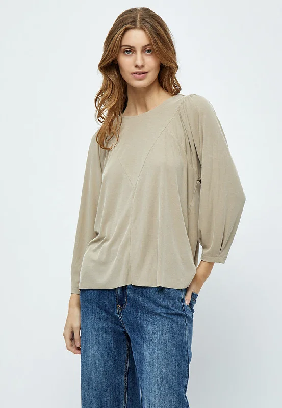 Amalia 3/4 Sleeve T-shirt - Cobblestone