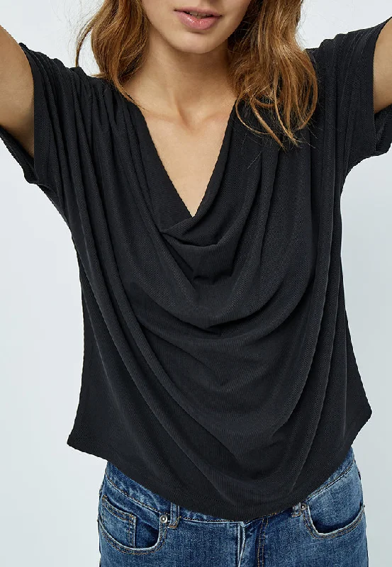 DSAmalia Drape T-Shirt - Black