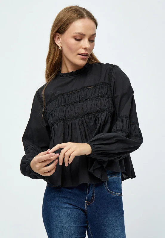 DSFelix Lace Detailed Blouse - Black