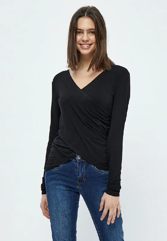 Jamaica Wrap Blouse - Black