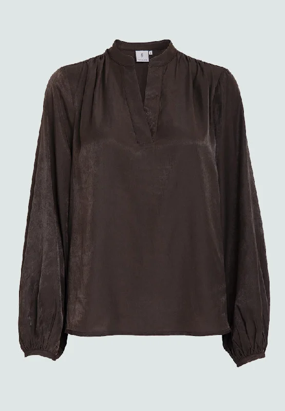 PCPara V-Neck Blouse - Chicory Coffee