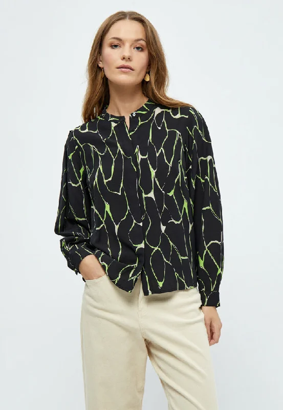 PCParker Long Sleeve Shirt - Foliage Green Print