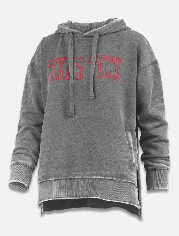 Pressbox Texas Tech Red Raiders ""Marni"" Vintage Wash Poncho Hoodie