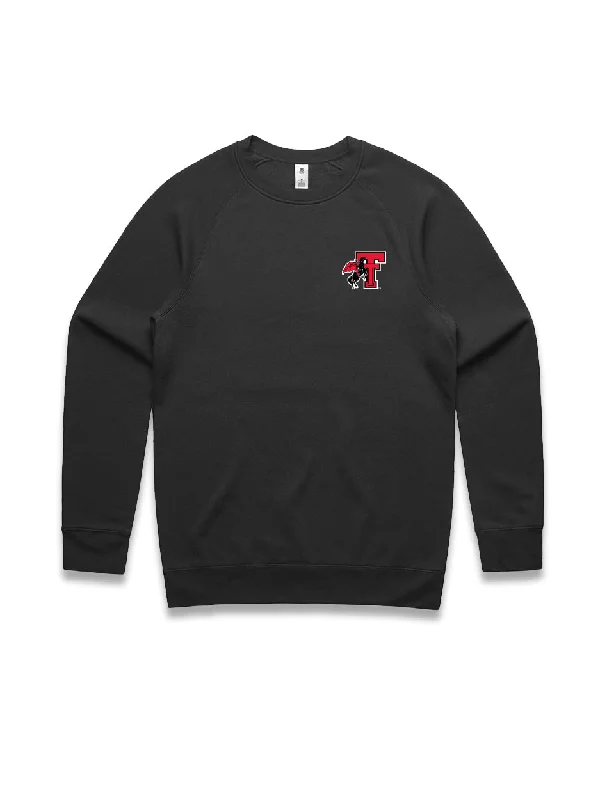 Texas Tech Dark Horse VAULT ""Rearing Rider"" Embroidered Crewneck Sweatshirt