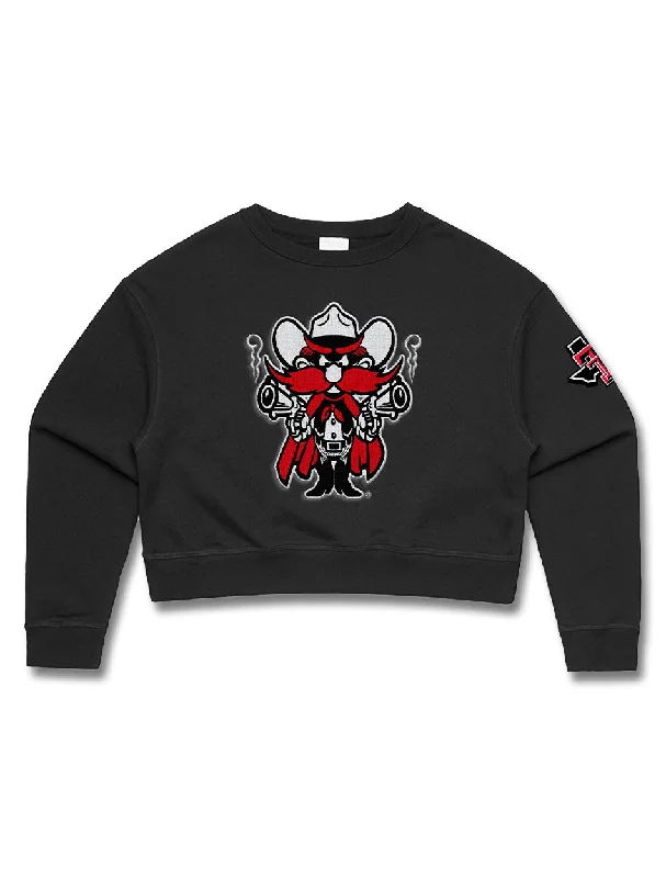 Texas Tech ""Finely Finished Raider Red"" Tackle Crop Sweatshirt