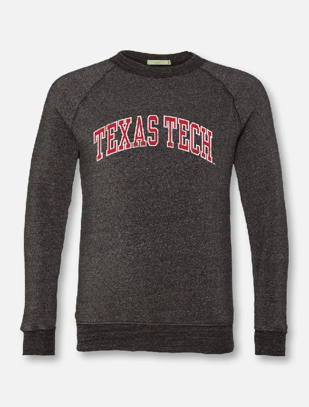 Texas Tech Red Raiders Classic ""Vintage Seal"" Arch Crew Sweatshirt In Black