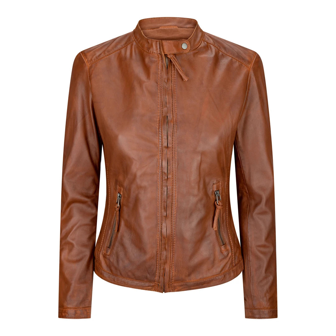 Women's Leather Biker Timber Leather Jacket