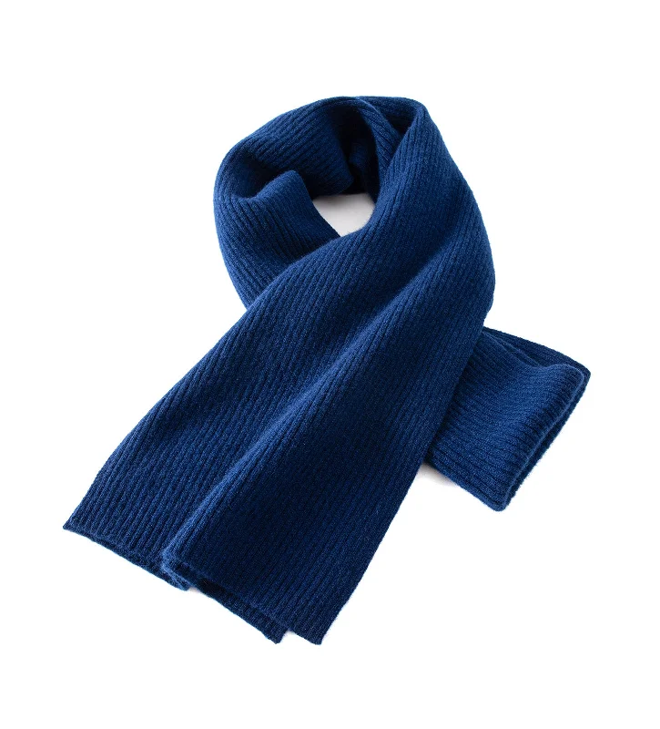 100% Cashmere Rib Knitted Scarf