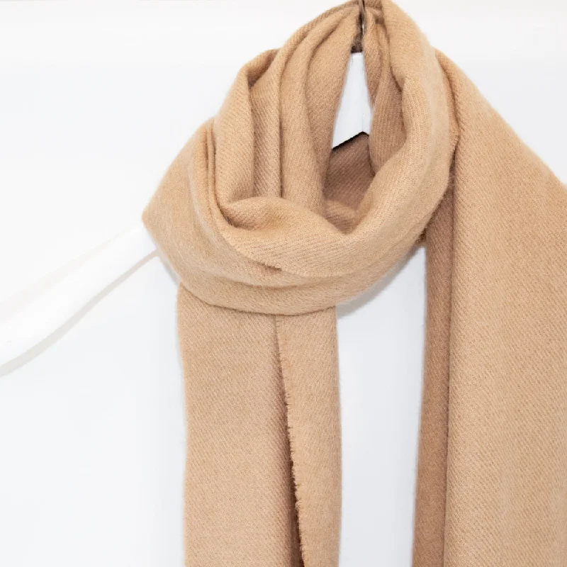 Camel Merino Wool Scarf