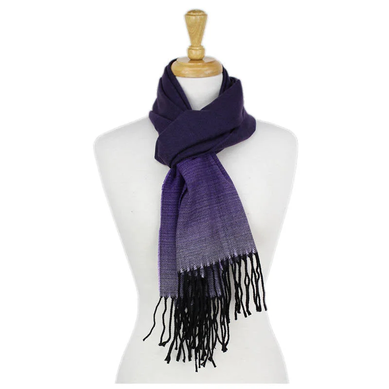 Gradual Color Cashmere Feel Scarf 12-pack Purple CM44-2