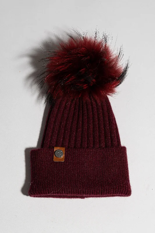 Harley Pom Pom Hat - Wine