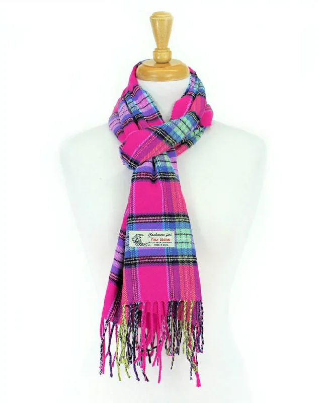 Plaid Cashmere Feel Scarf 12-pack, CM31