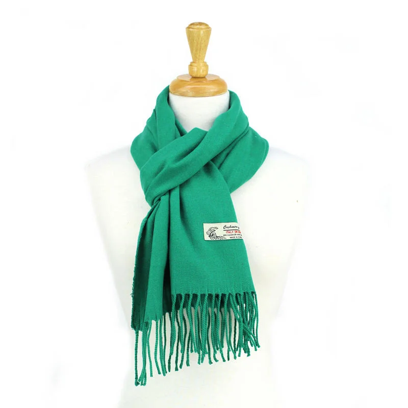 Solid Color Cashmere Feel Scarf 12-pack Hunter Green CM19-21