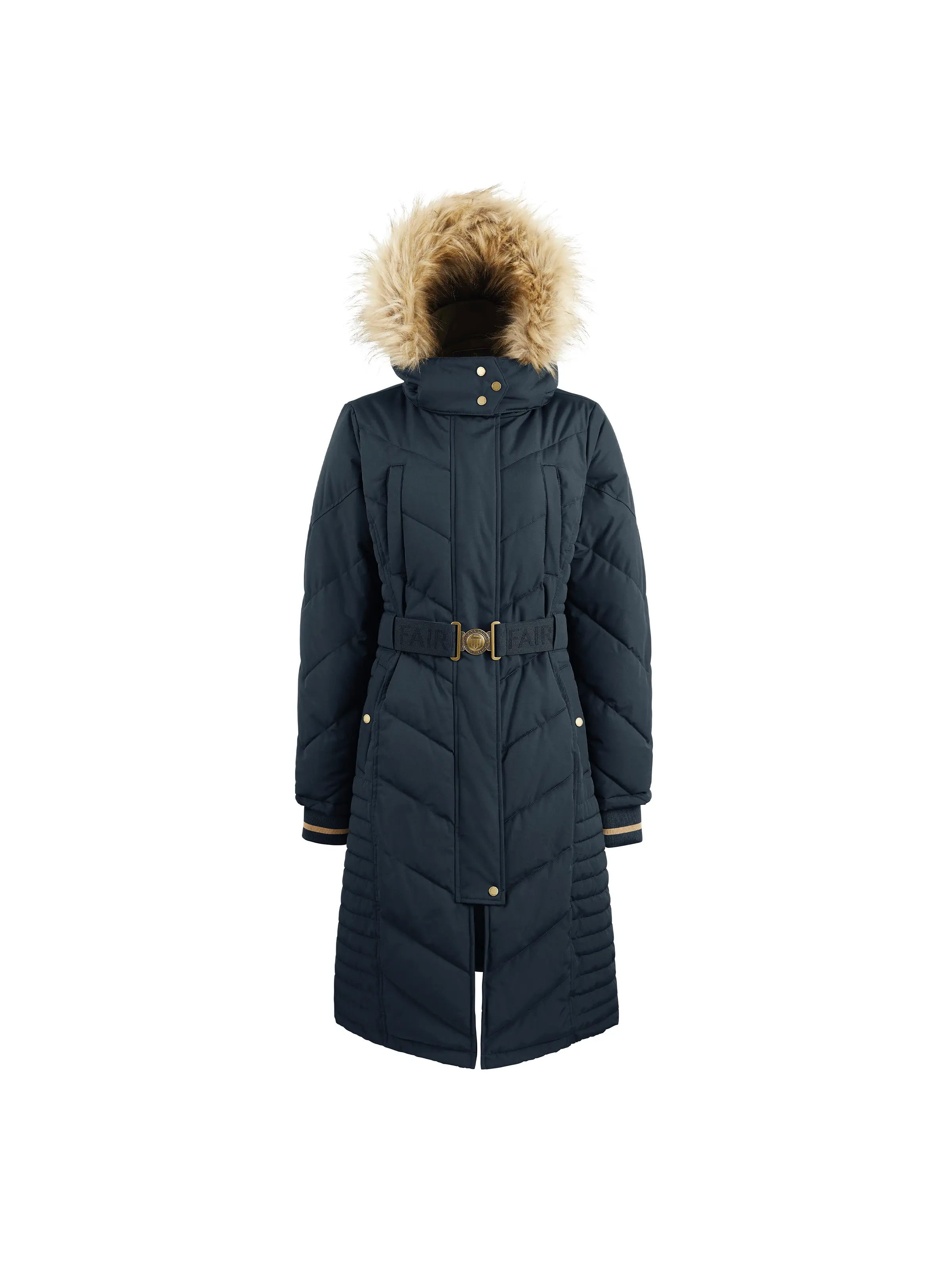 Charlotte Longline Coat - Navy