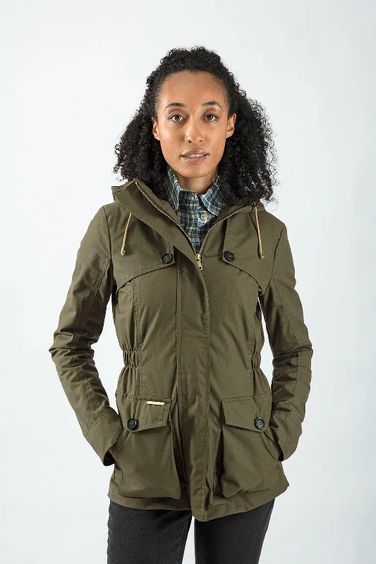 Wax Parka in Military Green