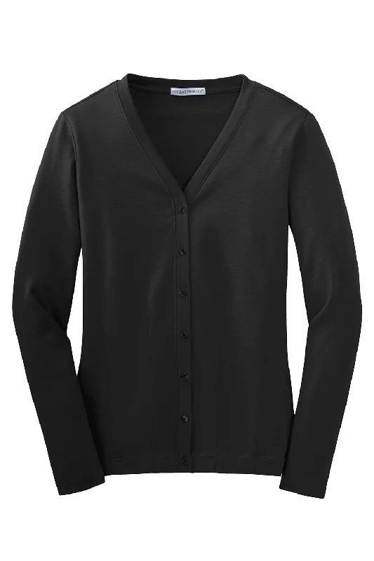 Port Authority Womens Long Sleeve Cardigan Sweater - Black