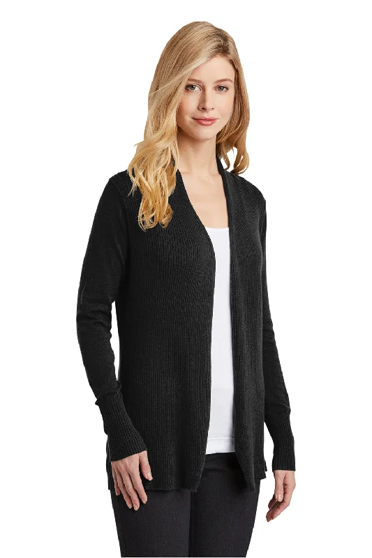 Port Authority Womens Long Sleeve Cardigan Sweater - Black